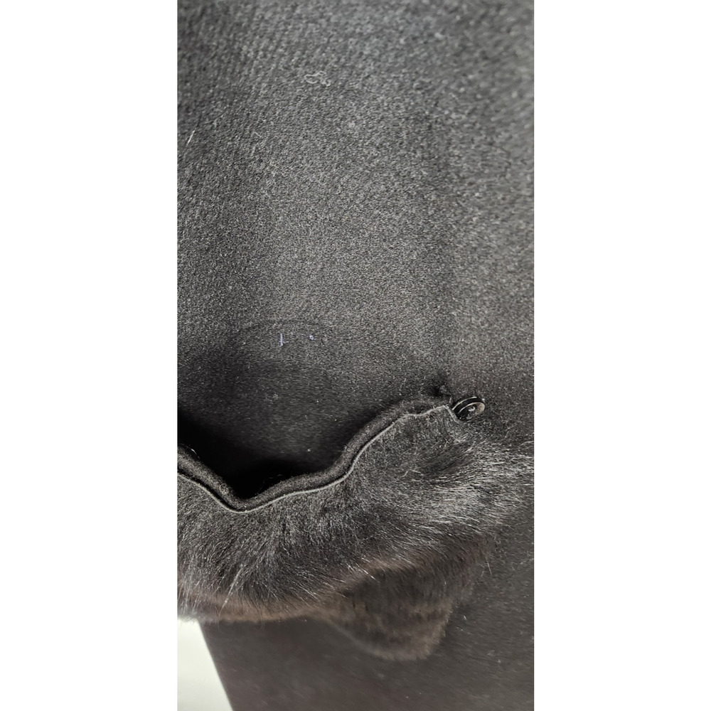 Kobi Halperin Women's Channing Genuine Shearling Trim Black Wool Blend Coat, Sm - Picture 6 of 15